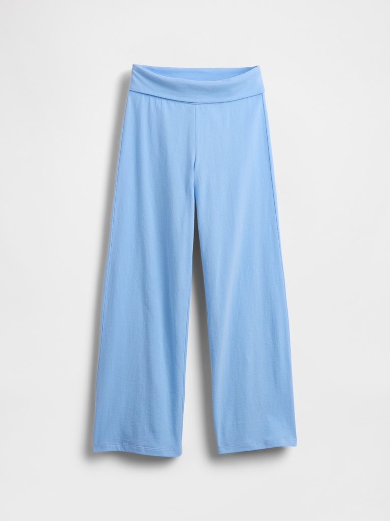 Kids Wide-Leg Foldover Leggings