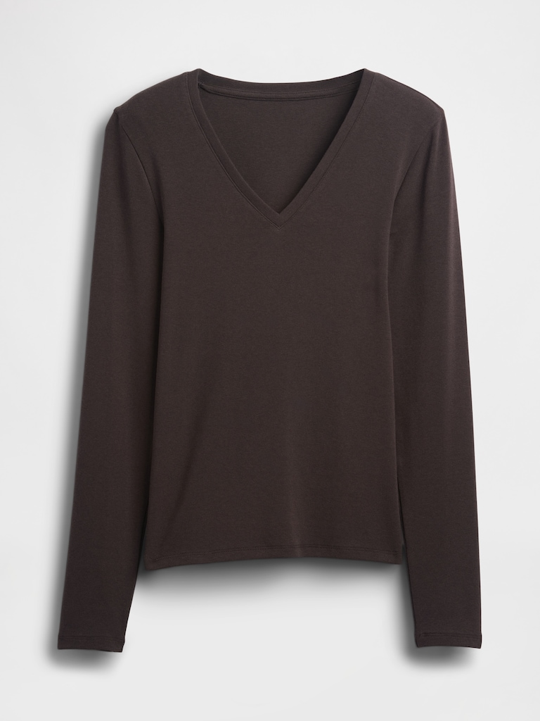 Modern V-Neck Shrunken T-Shirt