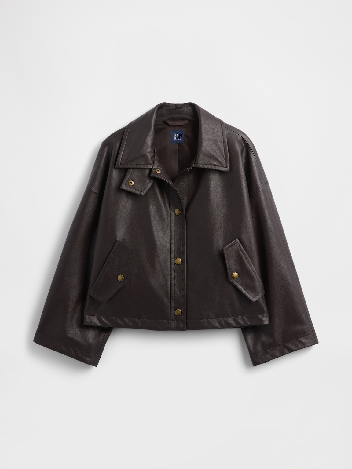 Vegan Leather Swing Jacket