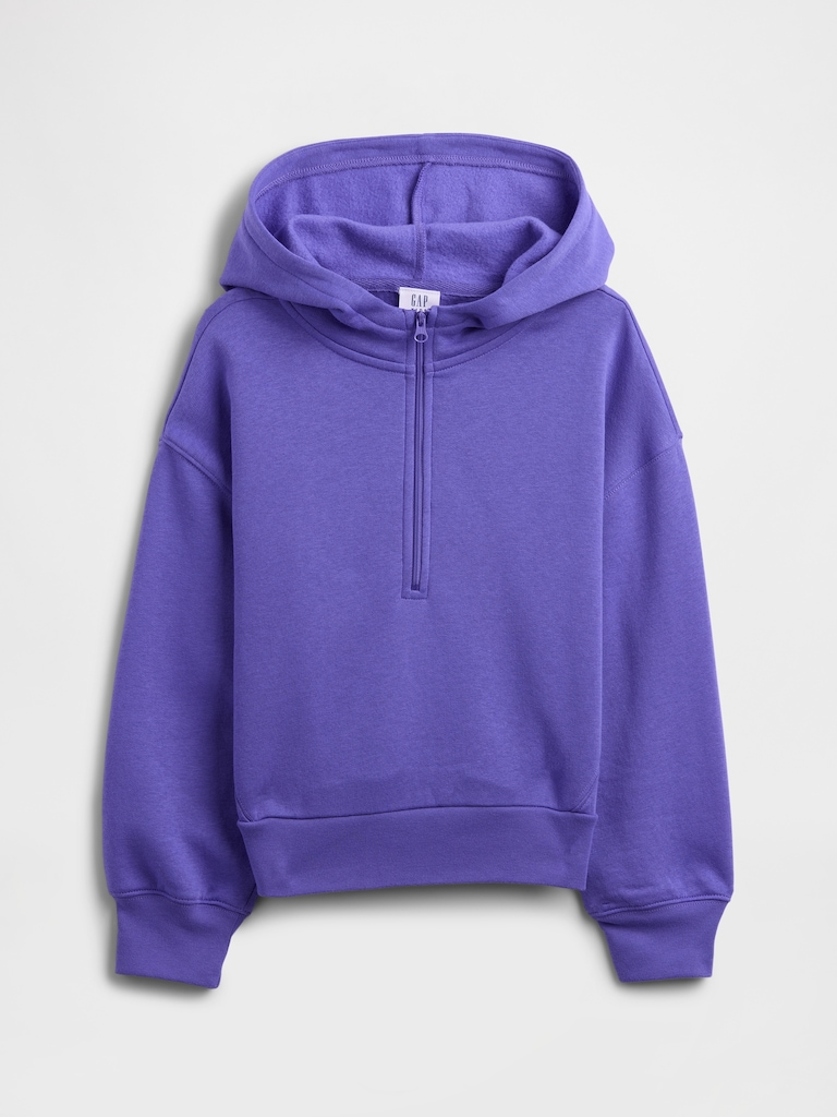 Kids Relaxed Half-Zip Fleece Hoodie
