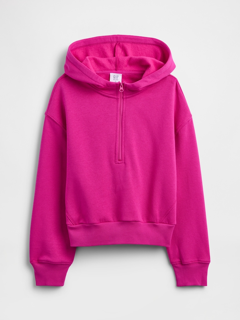 Kids Relaxed Half-Zip Fleece Hoodie