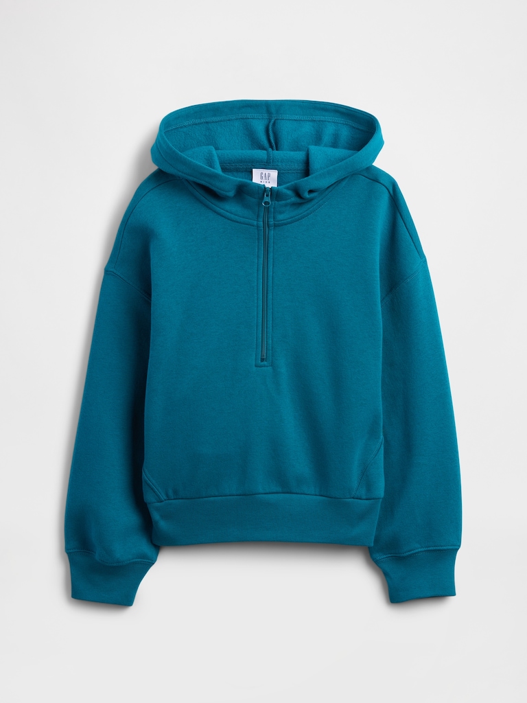 Kids Relaxed Half-Zip Fleece Hoodie