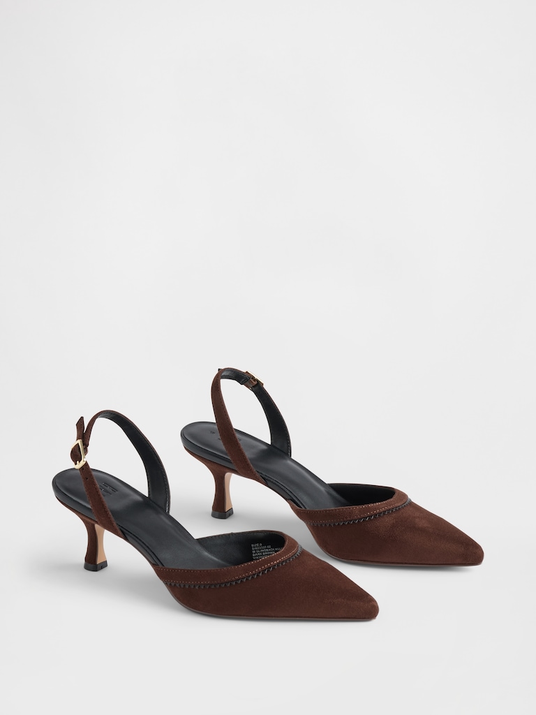 Slingback Kitten Heels