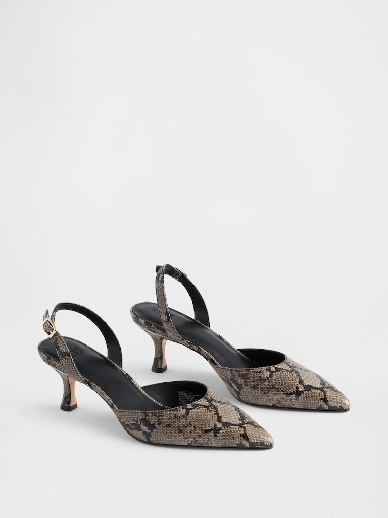 Slingback Kitten Heels