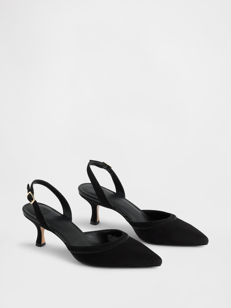 Slingback Kitten Heels