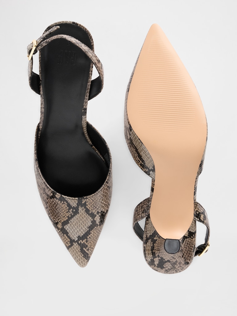 Slingback Kitten Heels