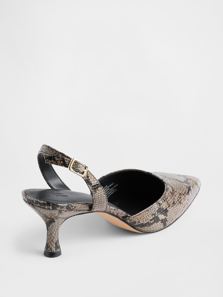 Slingback Kitten Heels