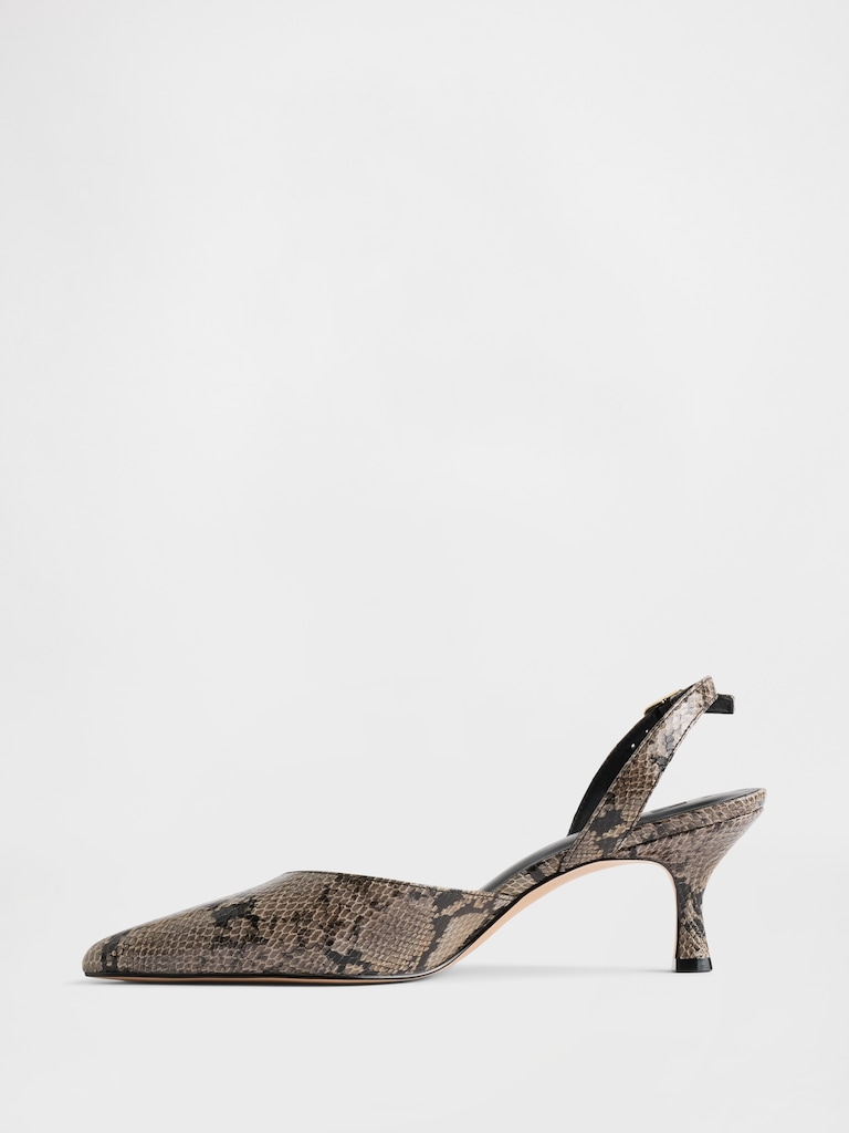 Slingback Kitten Heels