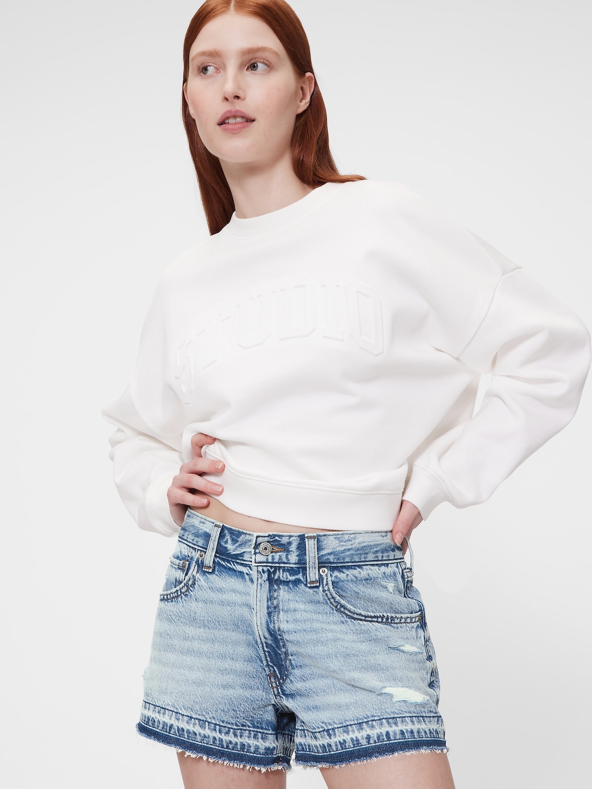 GapStudio Low Rise Stride Denim Shorts