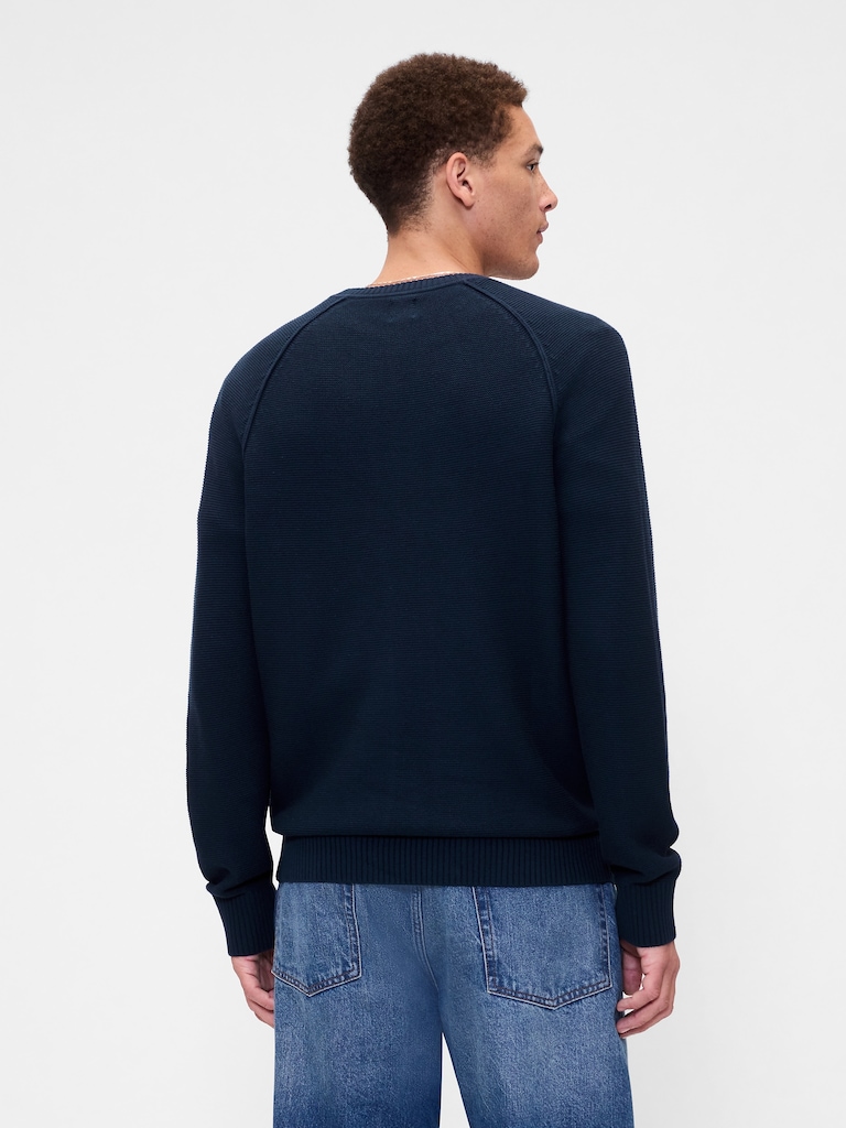 Garter Crewneck Sweater