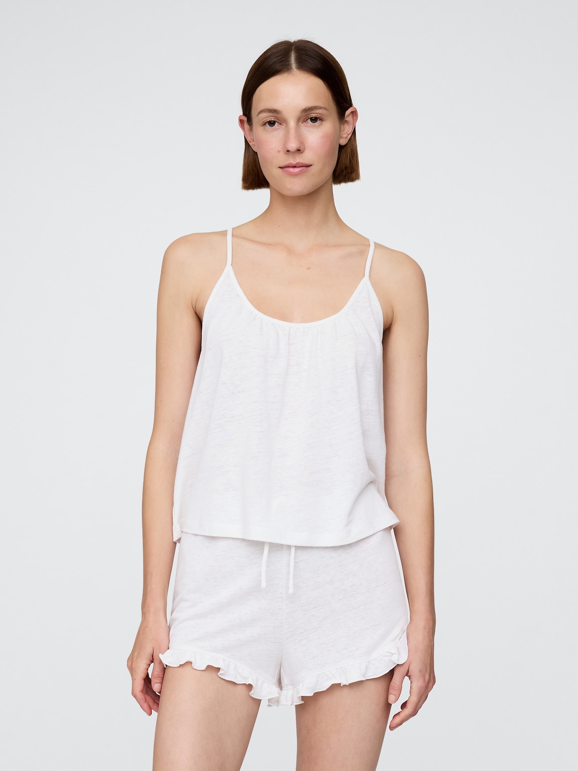 Linen-Blend PJ Cami