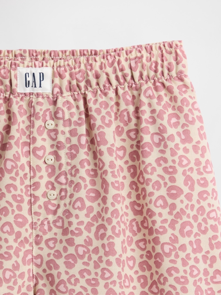 Kids Recycled Flannel PJ Boxer Shorts