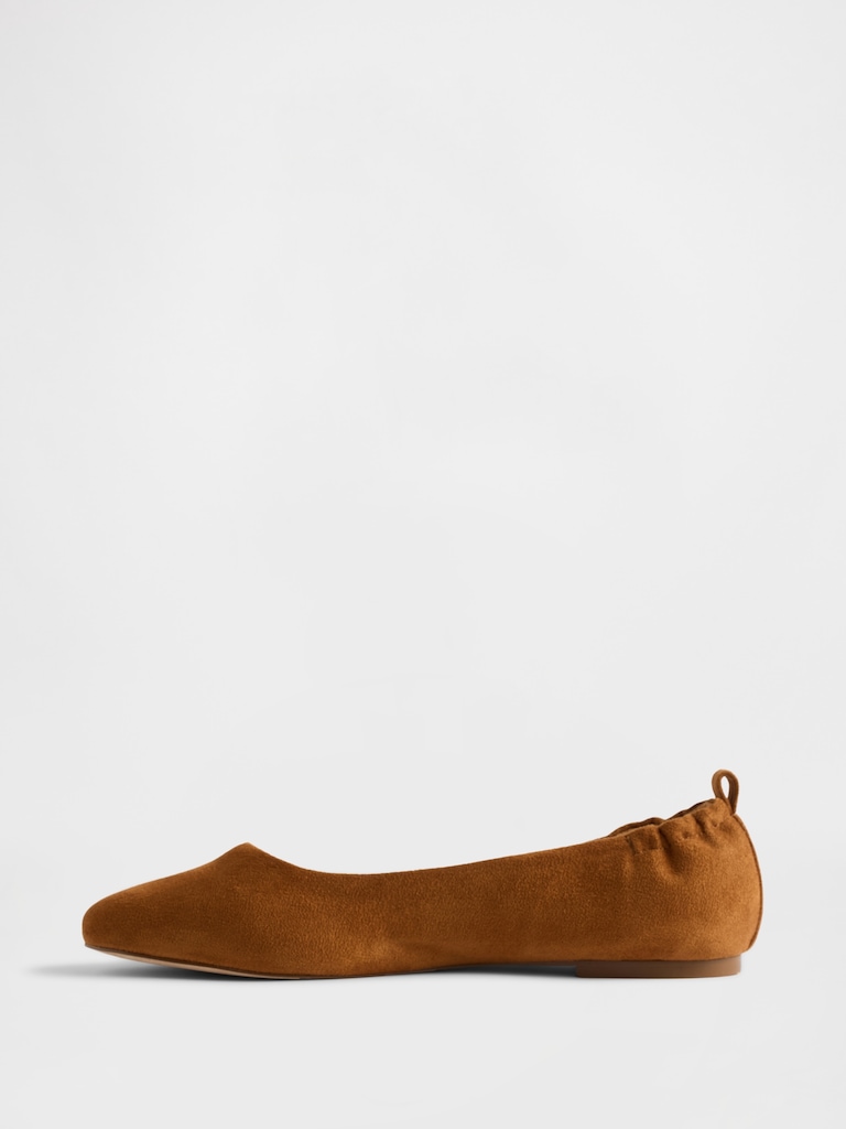 Vegan Suede Ballet Flats