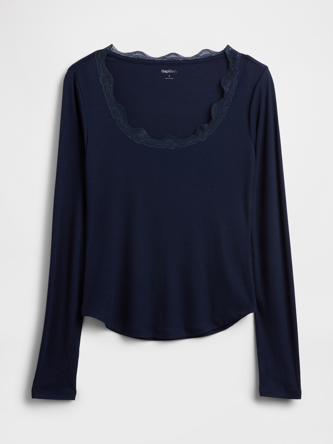 Mini Rib Lace-Trim PJ Top