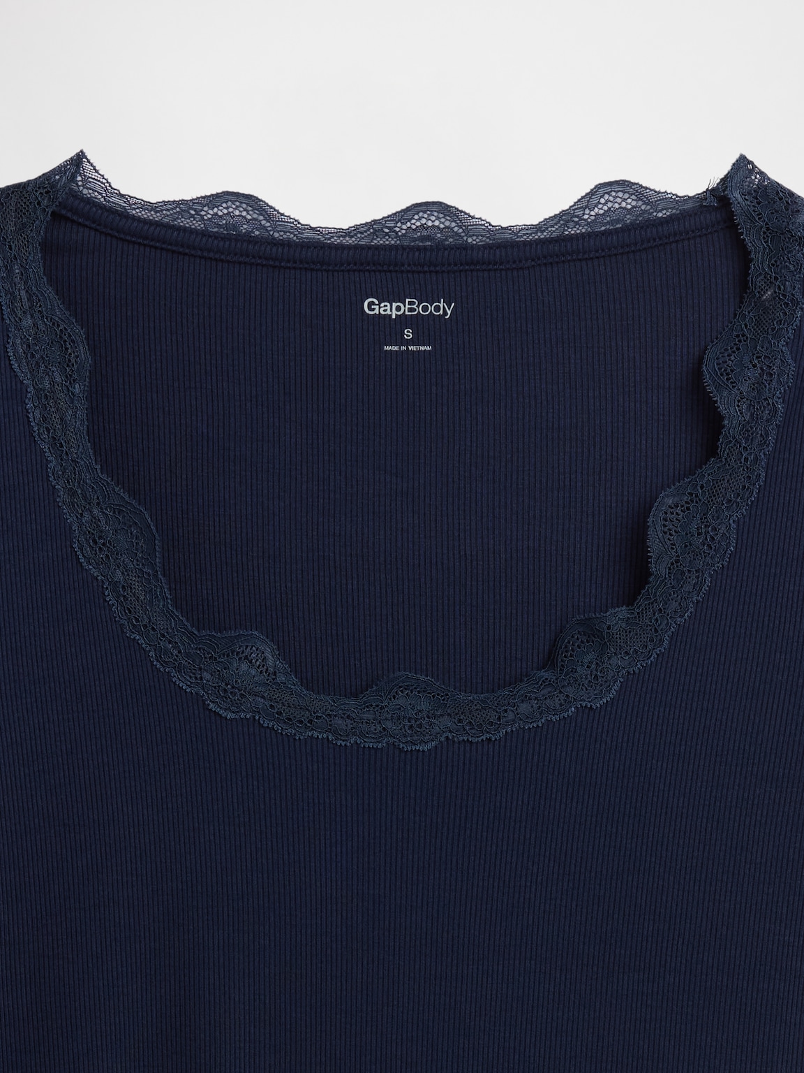 Mini Rib Lace-Trim PJ Top