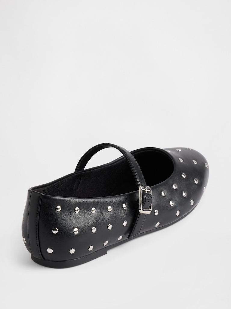 Kids Studded Mary Jane Flats