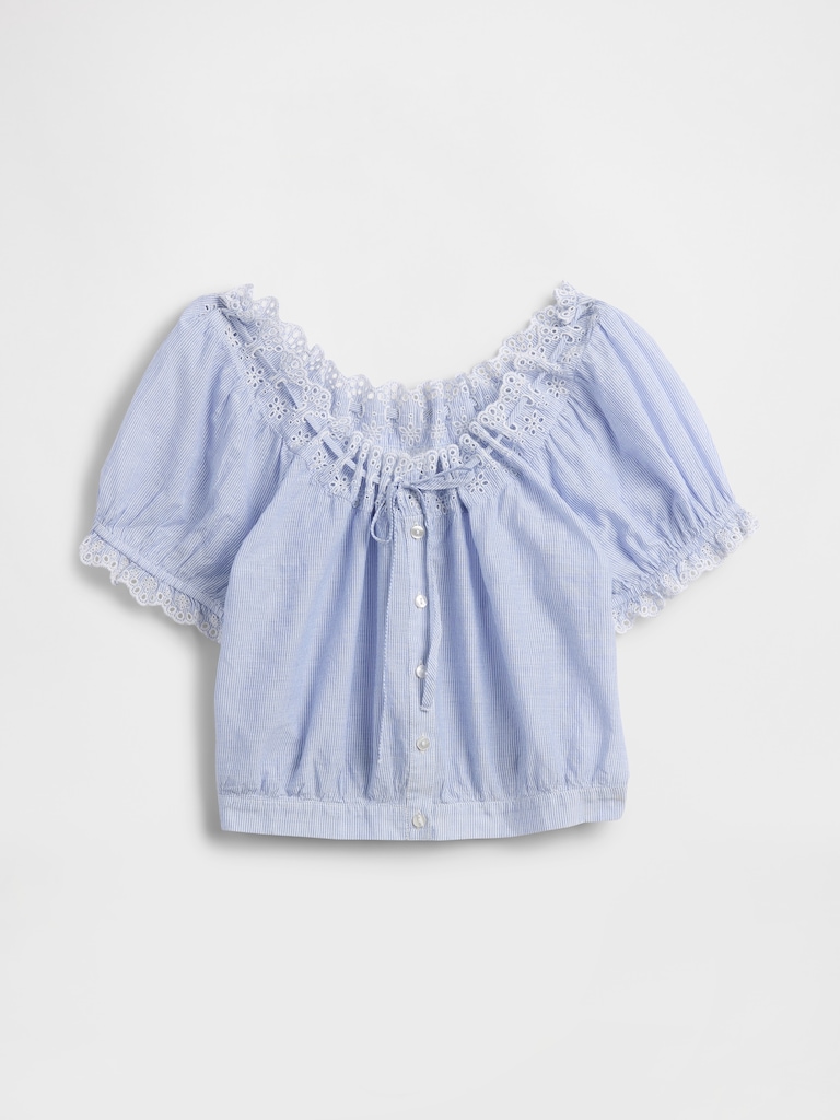 Eyelet Crop Top