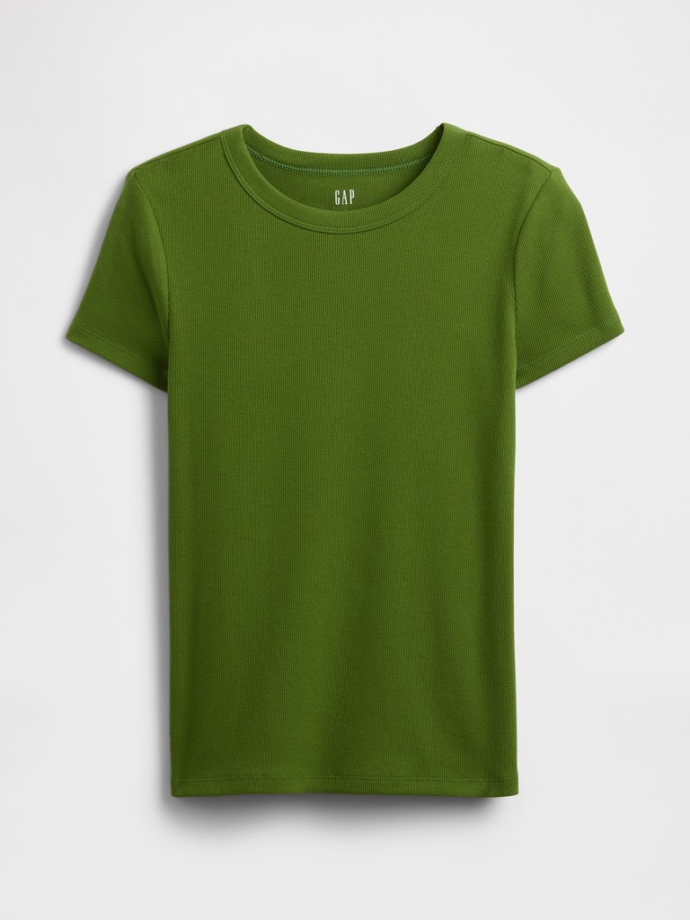 Ribbed Crewneck T-Shirt