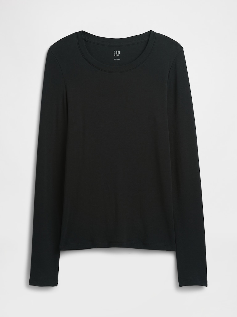 Modern Ribbed Crewneck T-Shirt