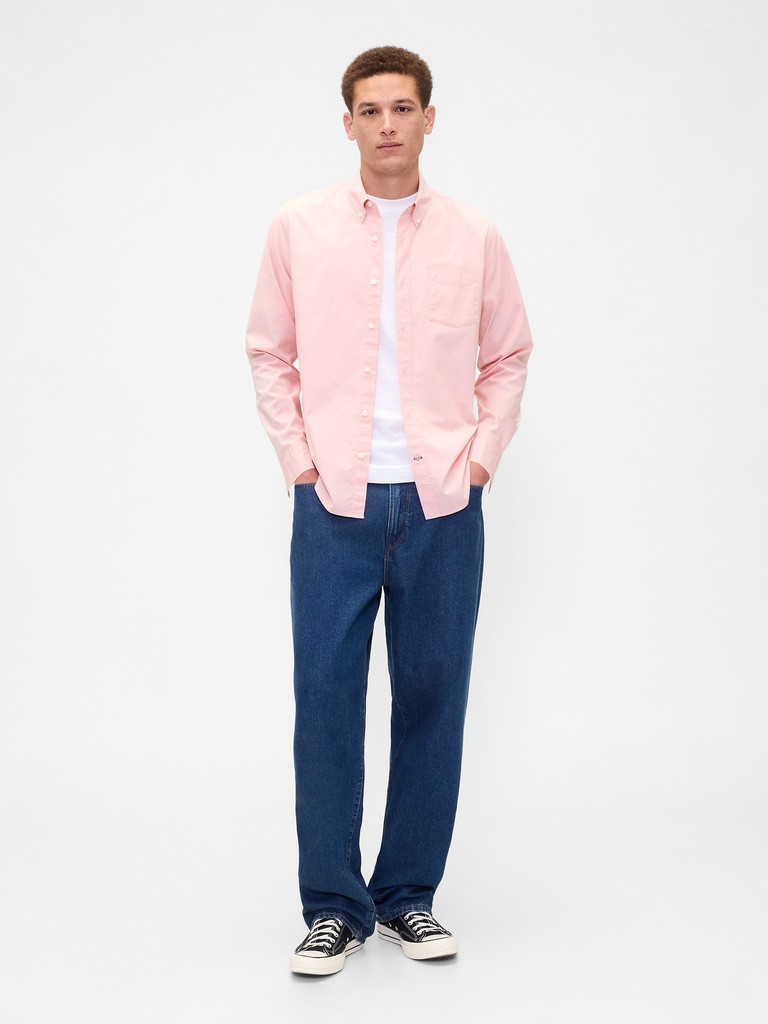 Stretch Poplin Shirt in Standard Fit