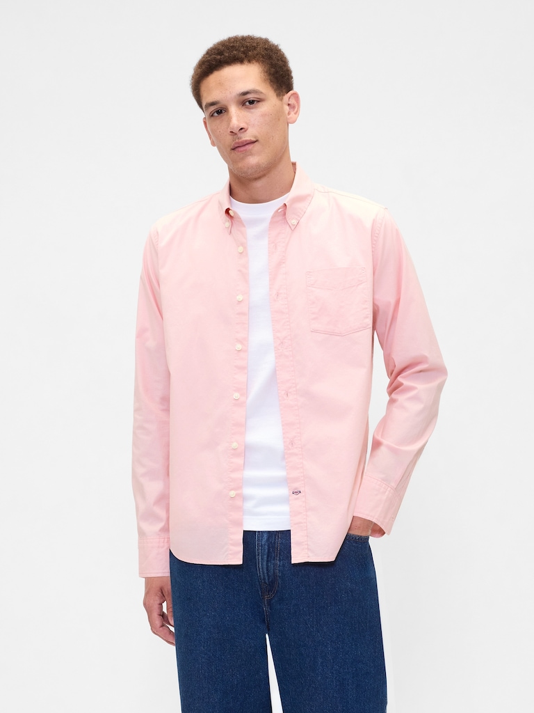 Stretch Poplin Shirt in Standard Fit