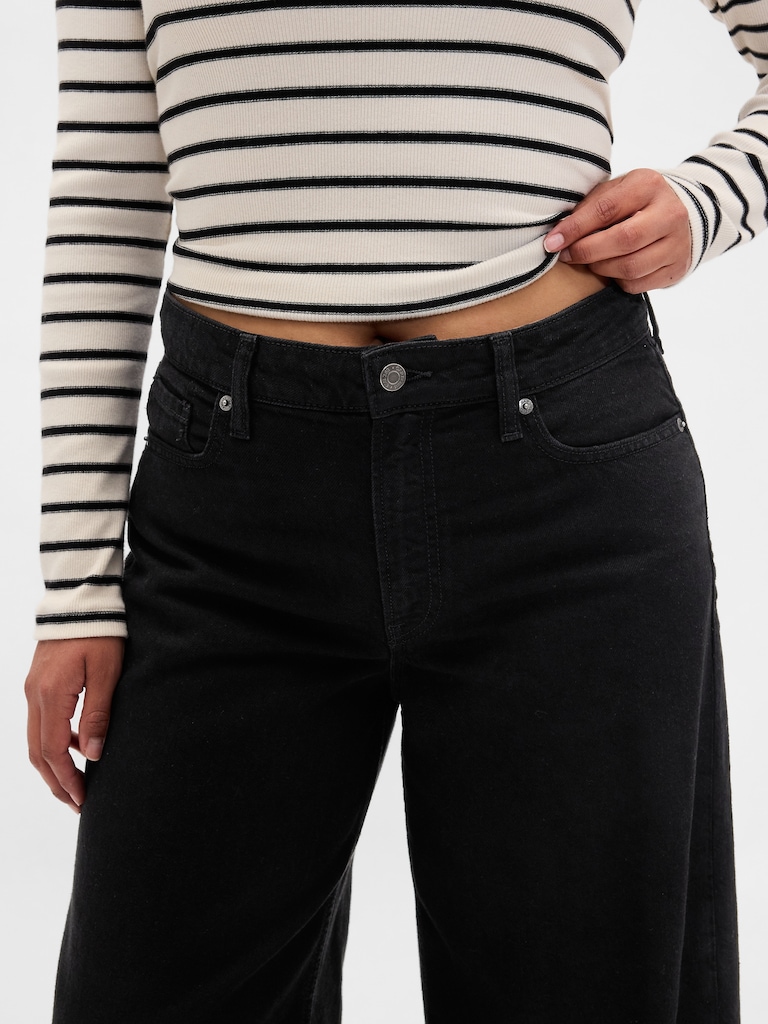 Curvy Mid Rise UltraSoft Baggy Jeans