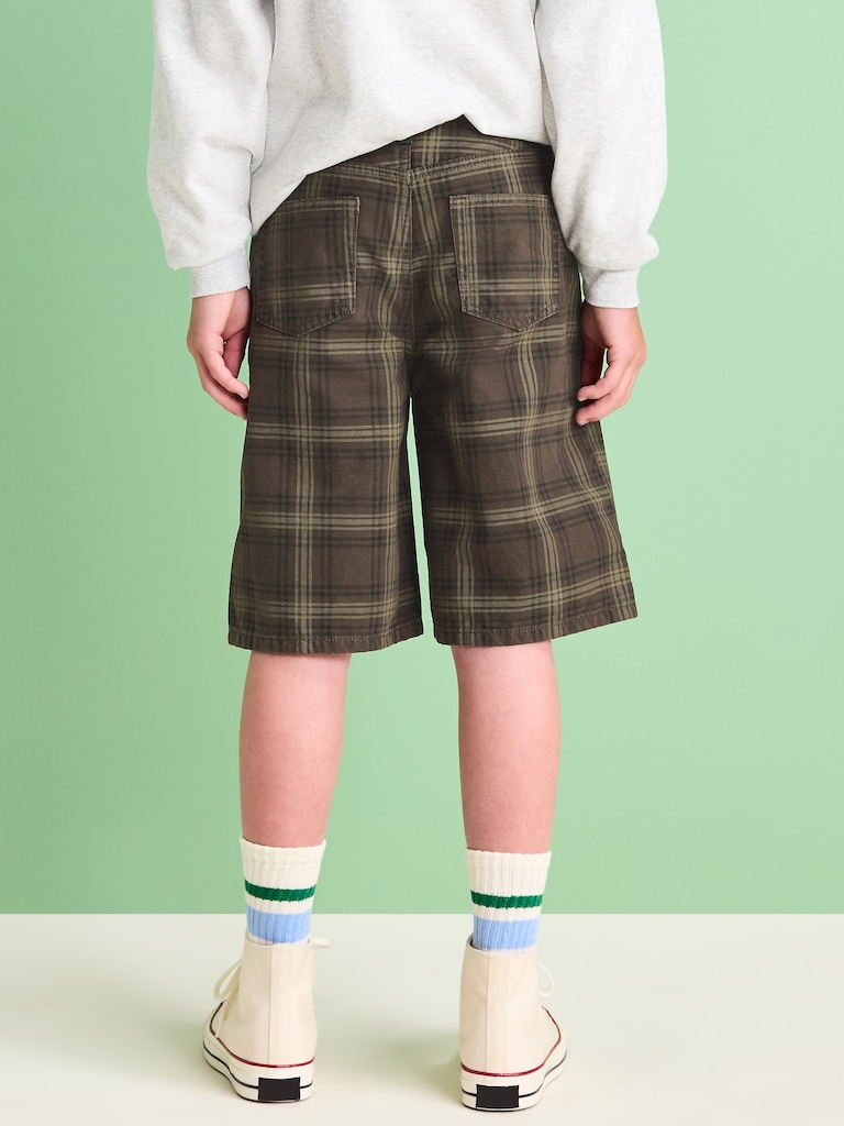 Below Knee Baggy Canvas Shorts for Boys