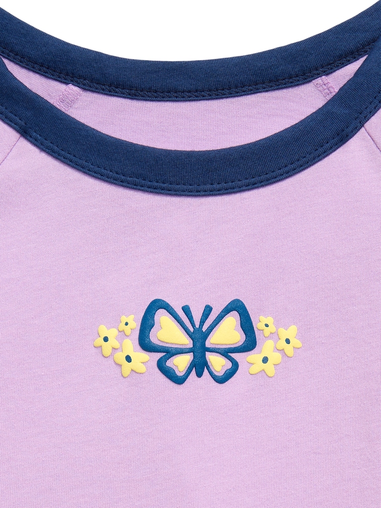 Fitted Short-Sleeve Graphic T-Shirt for Girls