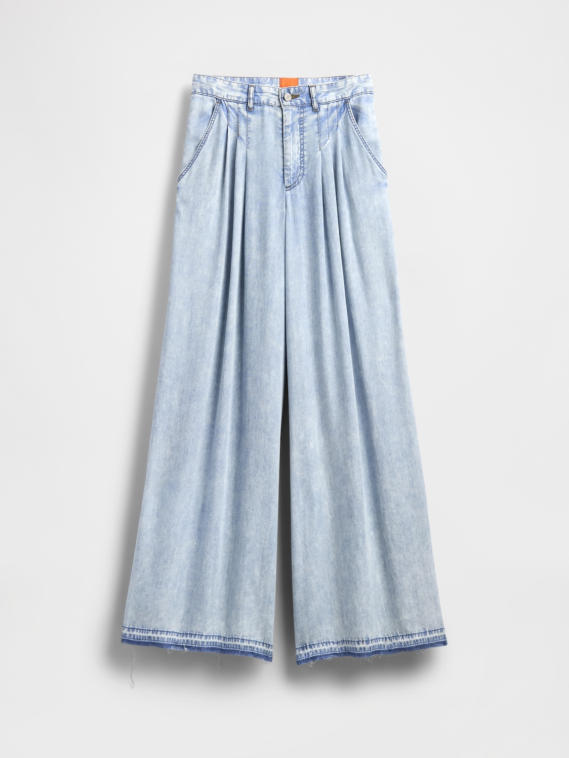 GapStudio High Rise Draped Denim Trousers