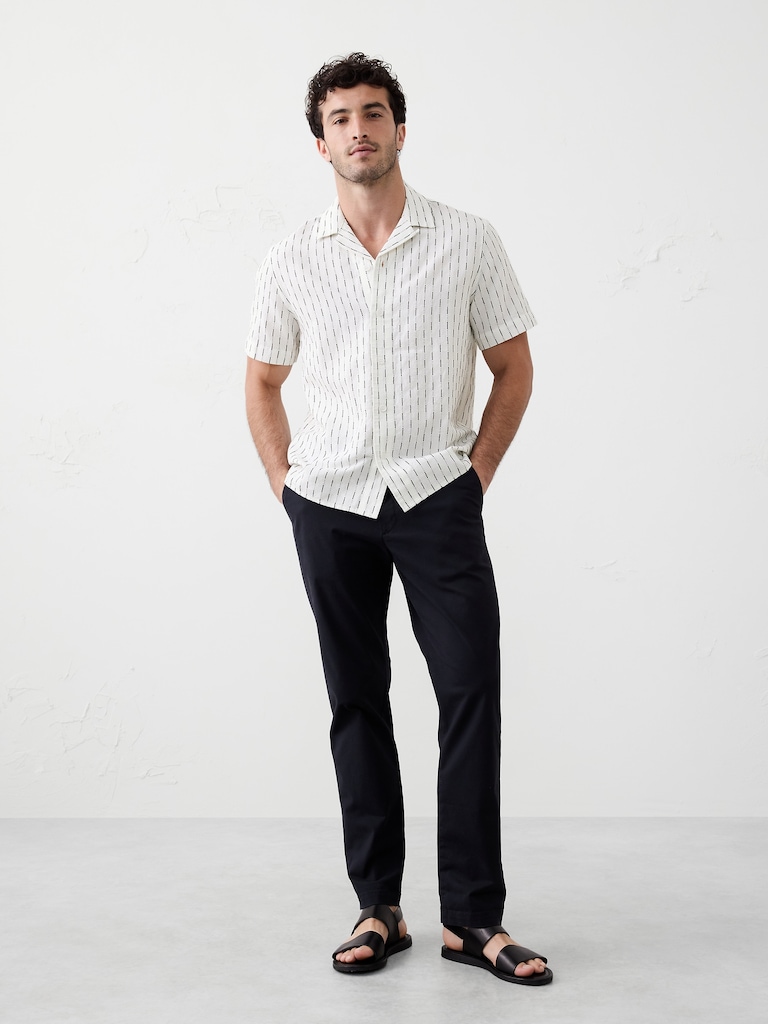 Standard-Fit Linen-Blend Resort Shirt