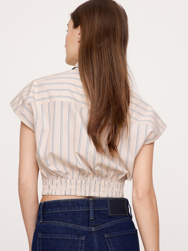 Cotton Poplin Cropped Shirt