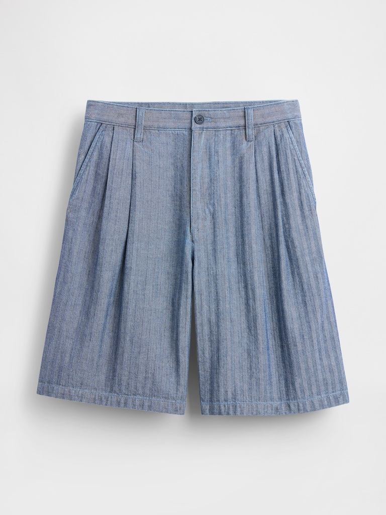 Gap × Malbon 9.5" Pleated Baggy Shorts
