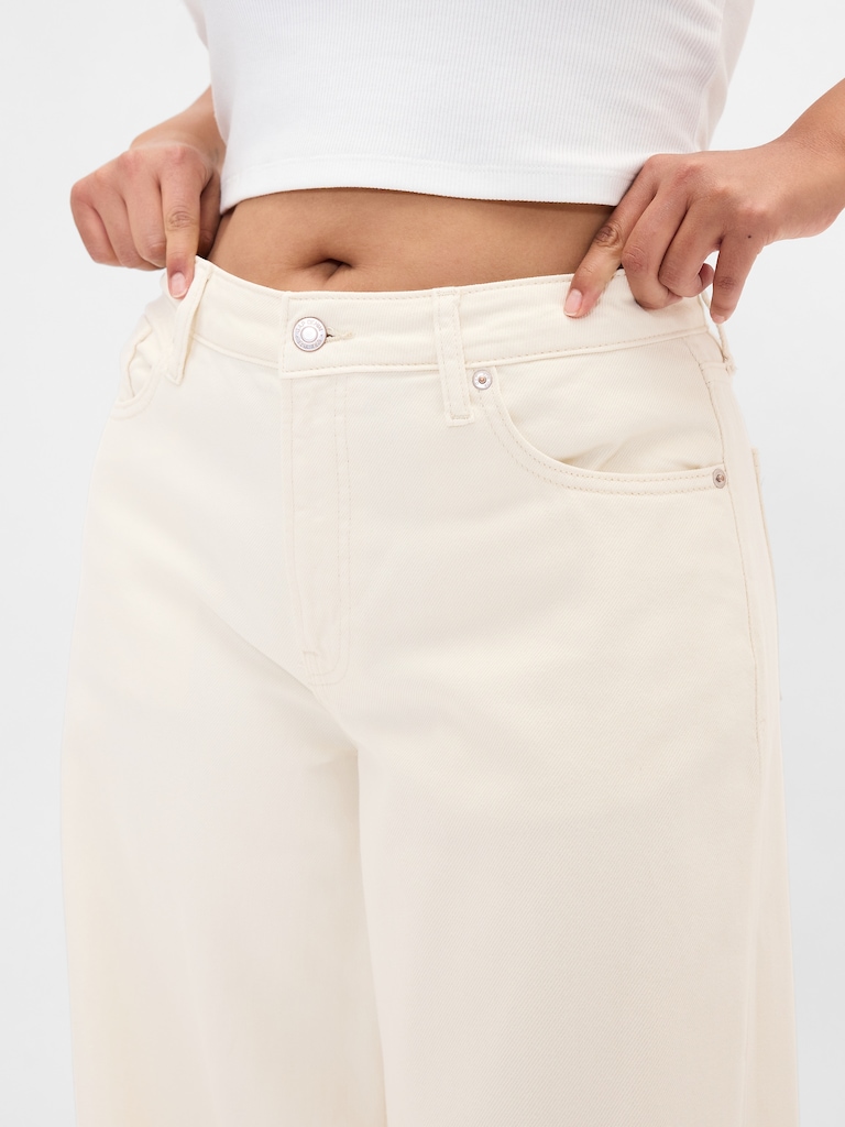 Curvy Mid Rise UltraSoft Baggy Jeans