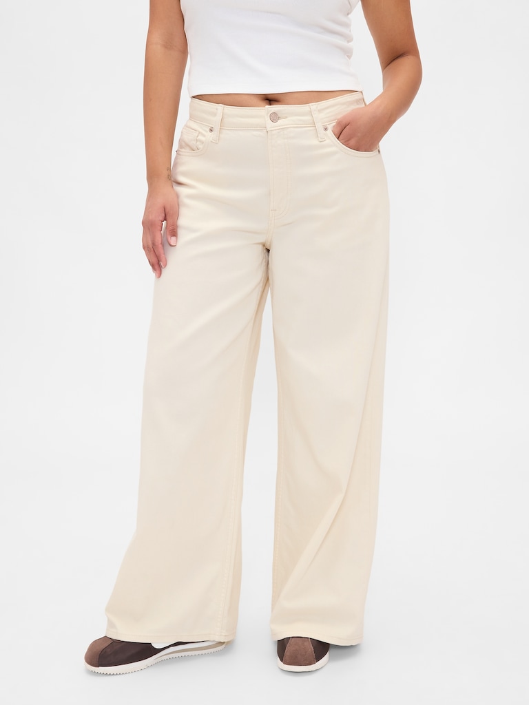 Curvy Mid Rise UltraSoft Baggy Jeans