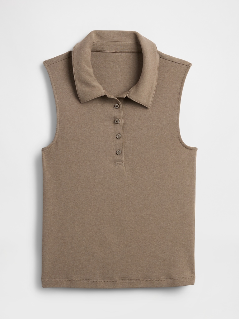 Modern Polo Crop Tank Top