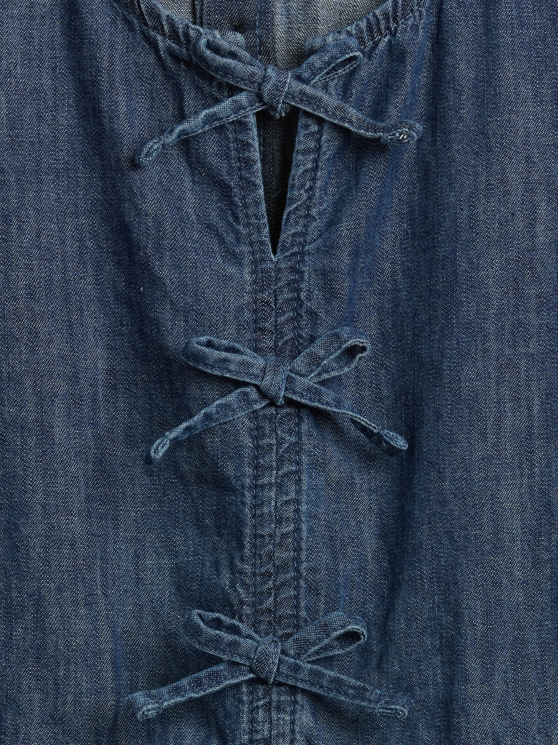 Kids Denim Puff-Sleeve Dress