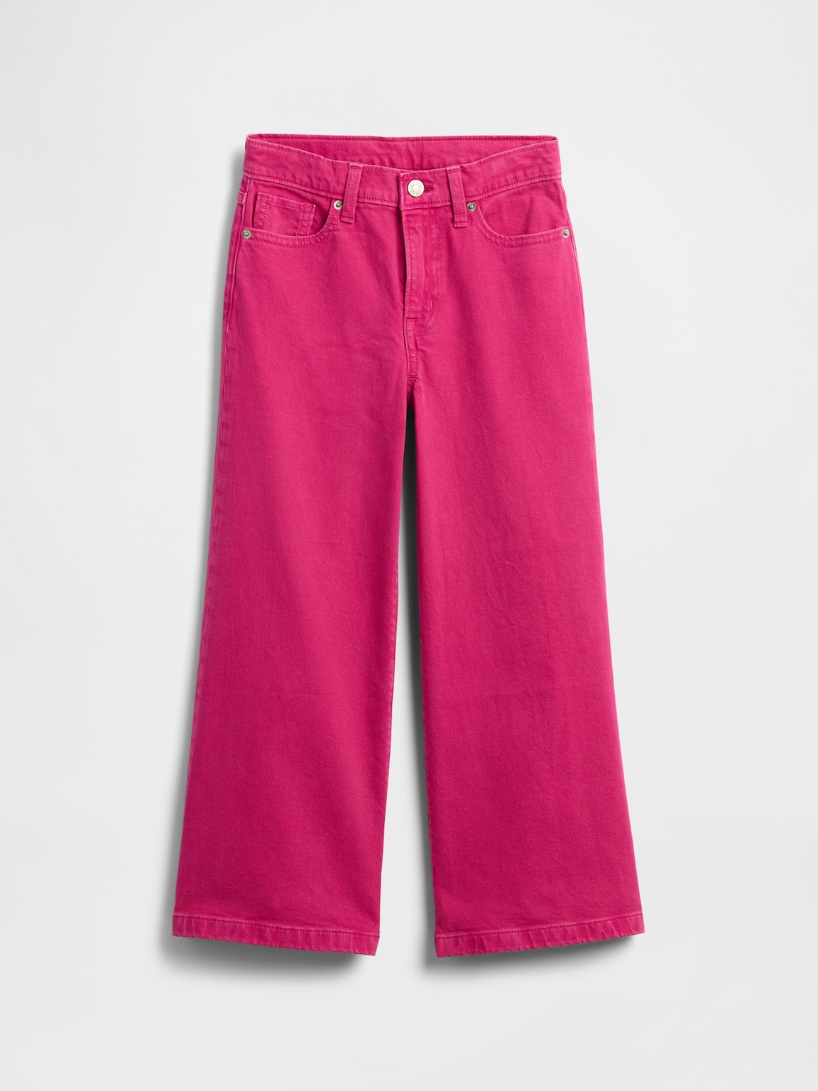 Kids High Rise Stride Wide-Leg Ankle Jeans