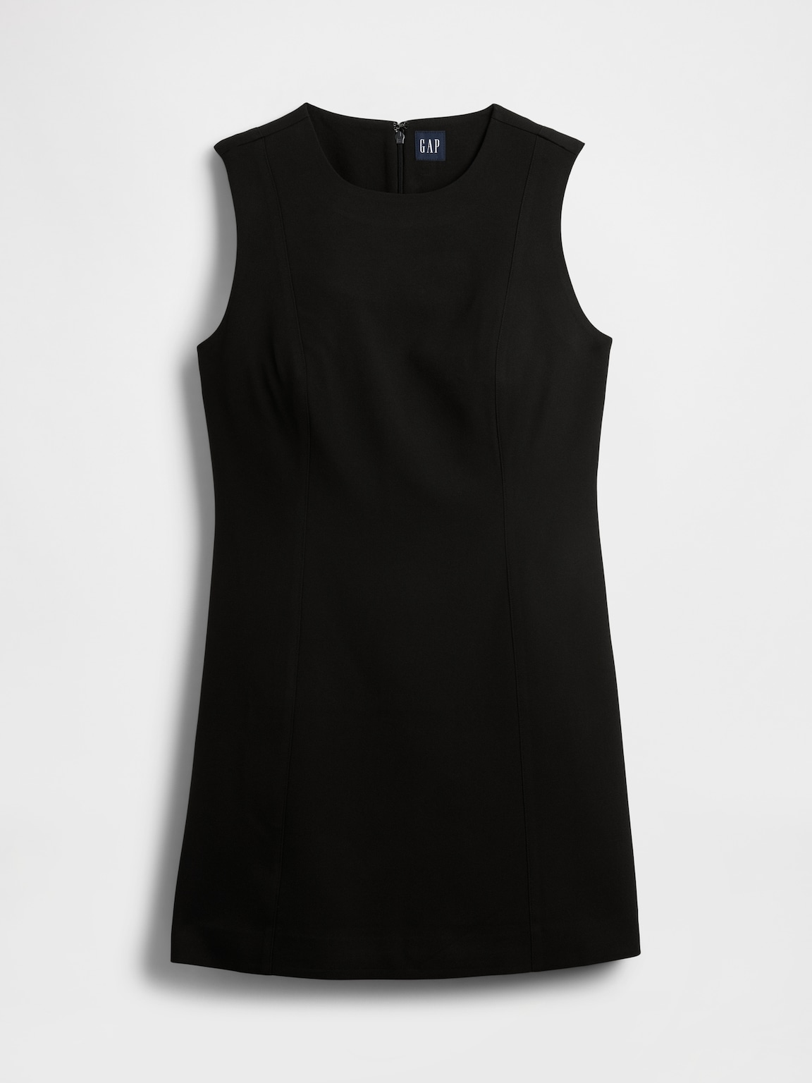 High-Neck Mini Shift Dress