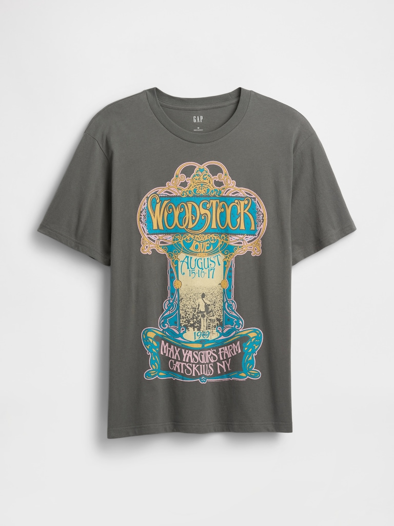 Relaxed Woodstock Graphic T-Shirt