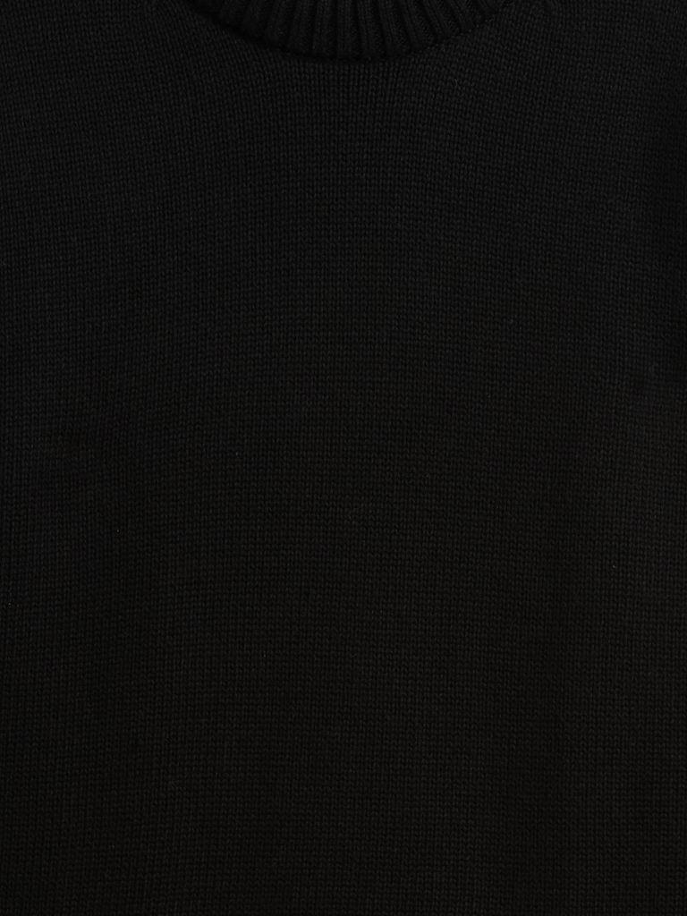 Relaxed Cropped Crewneck Sweater