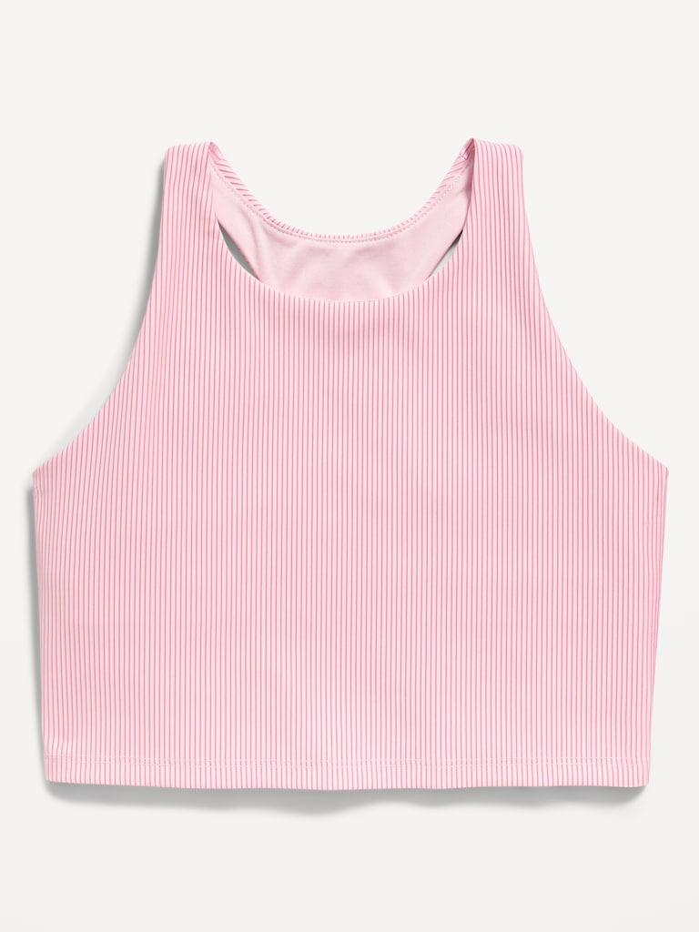 PowerSoft Longline Ribbed Sports Bra for Girls