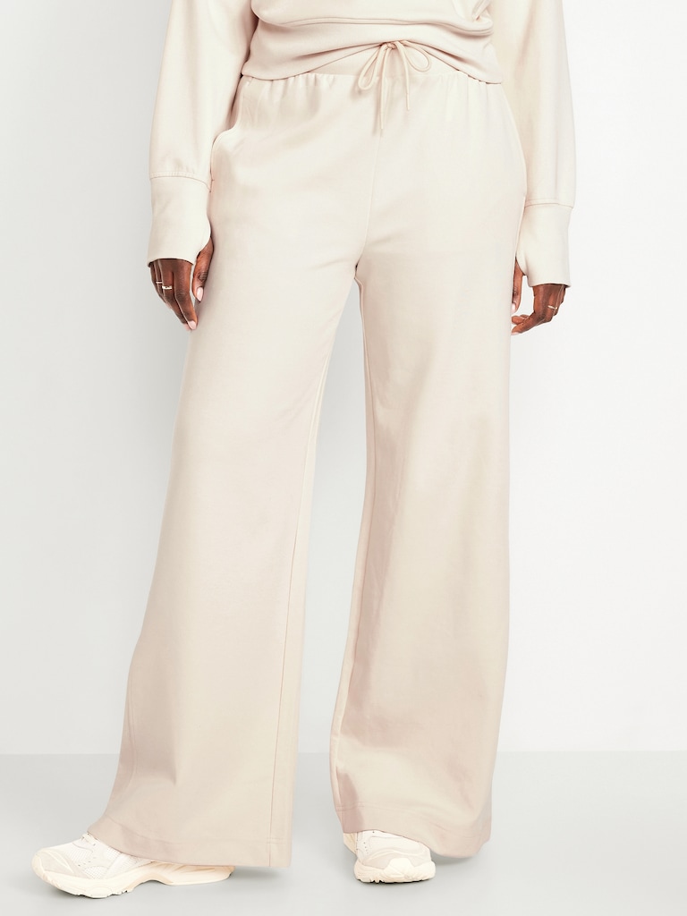 Extra High-Waisted Dynamic Fleece Wide-Leg Sweatpants