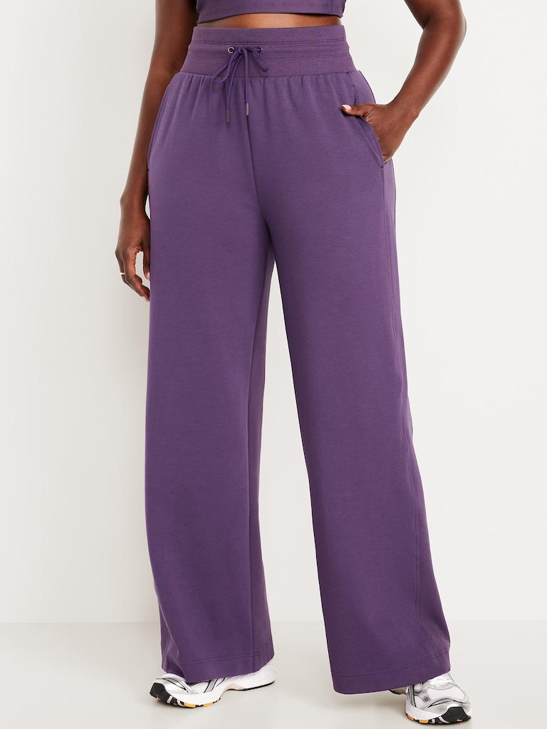 Extra High-Waisted Dynamic Fleece Wide-Leg Sweatpants