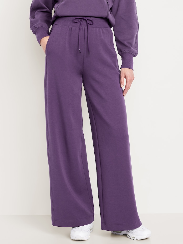 Extra High-Waisted Dynamic Fleece Wide-Leg Sweatpants