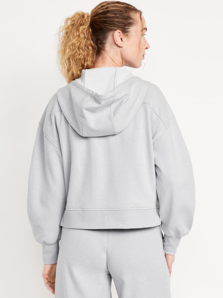 Dynamic Fleece Oversized Full-Zip Hoodie Sweatshirt