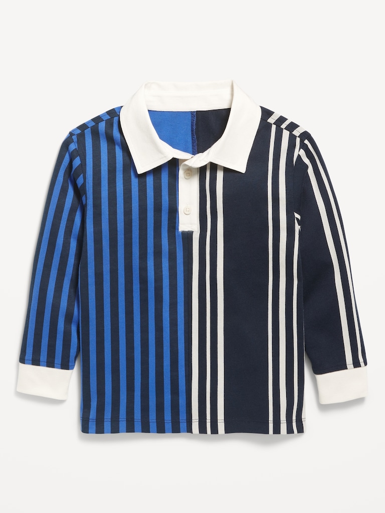 Oversized Long-Sleeve Rugby Shirt for Toddler Boys