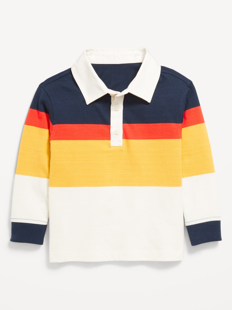 Oversized Long-Sleeve Rugby Shirt for Toddler Boys