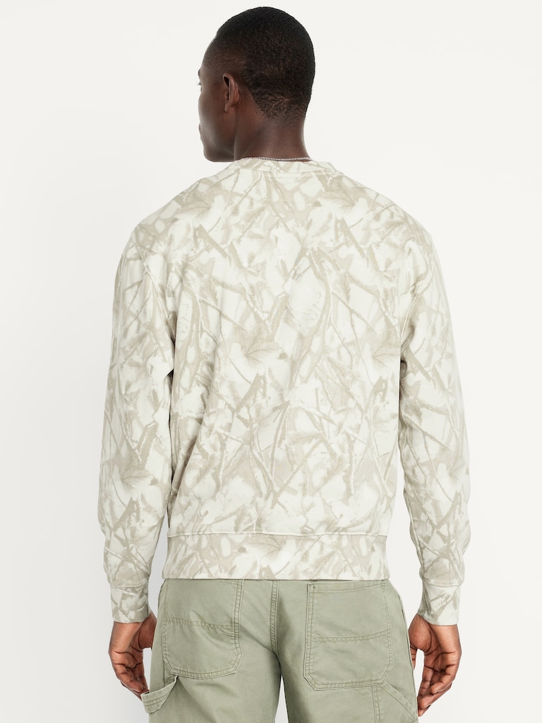 Loose Printed Rotation Crew-Neck Sweatshirt