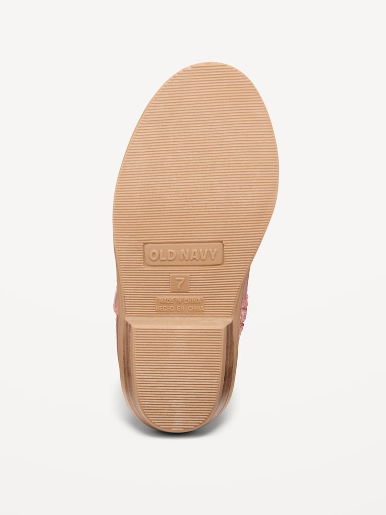 Shiny Side-Zip Western Boots for Toddler Girls