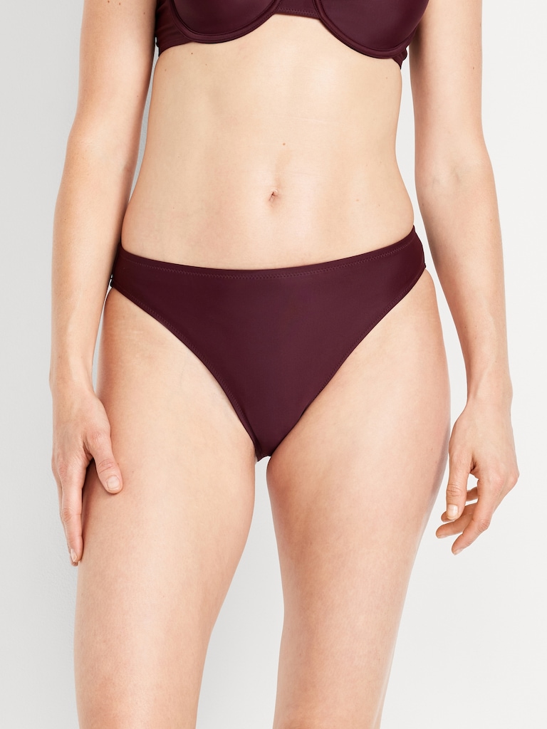 Mid-Rise Bikini Swim Bottoms